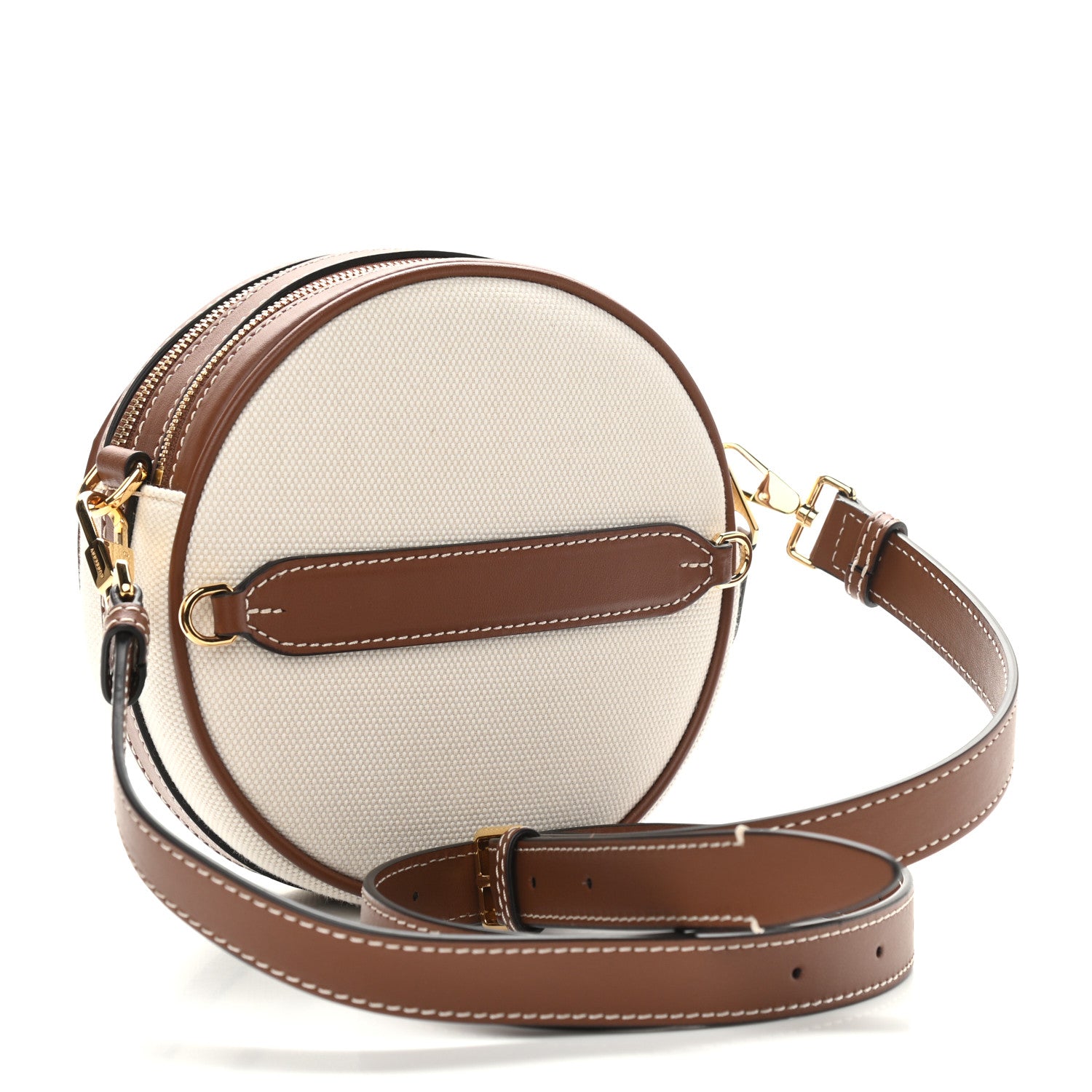 Burberry Canvas Calfskin Louise Bag Natural 3 of 10