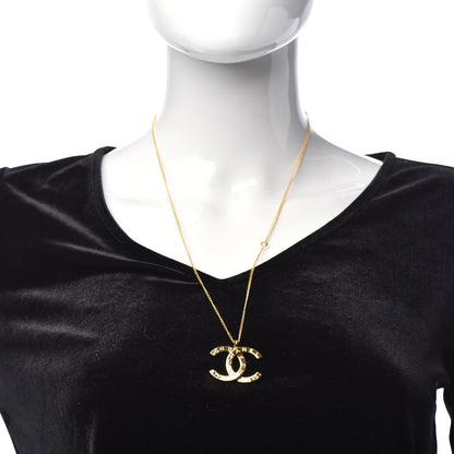 Chanel Metal CC Paris Button Necklace Gold 2 of 6