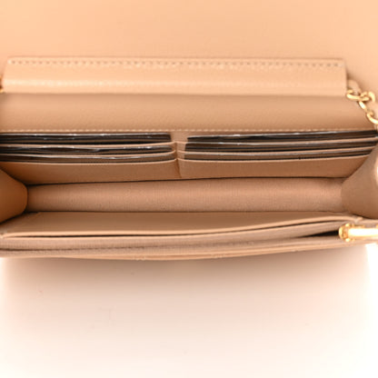 Chanel Caviar Quilted Wallet On Chain WOC Beige 5 of 13