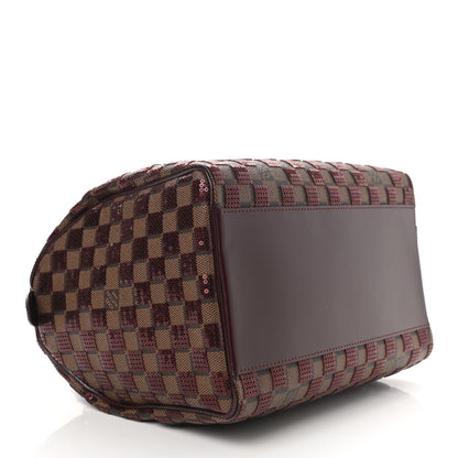 Louis Vuitton Damier Paillettes Speedy 30 Rouge 4 of 10