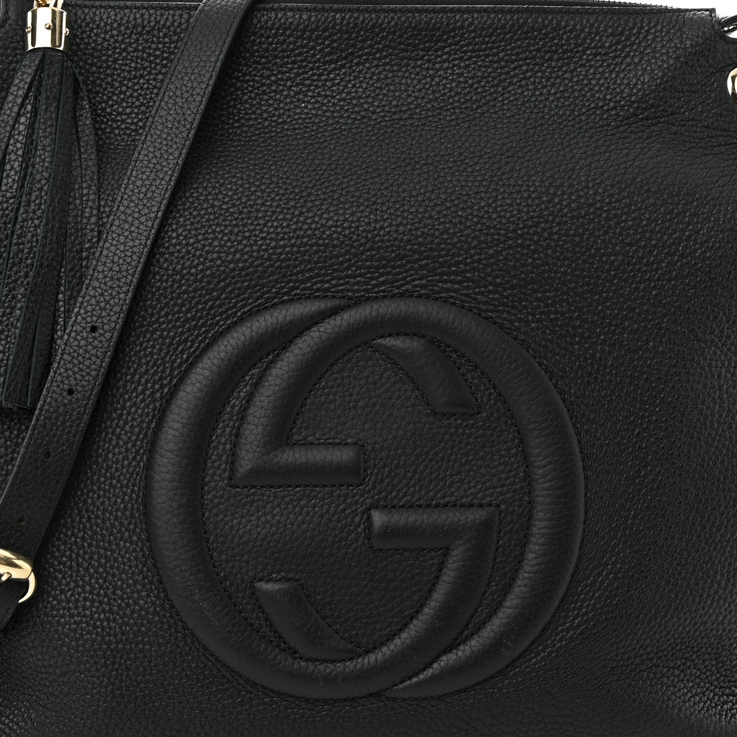 Gucci Pebbled Calfskin Large Soho Hobo Black 10 of 13