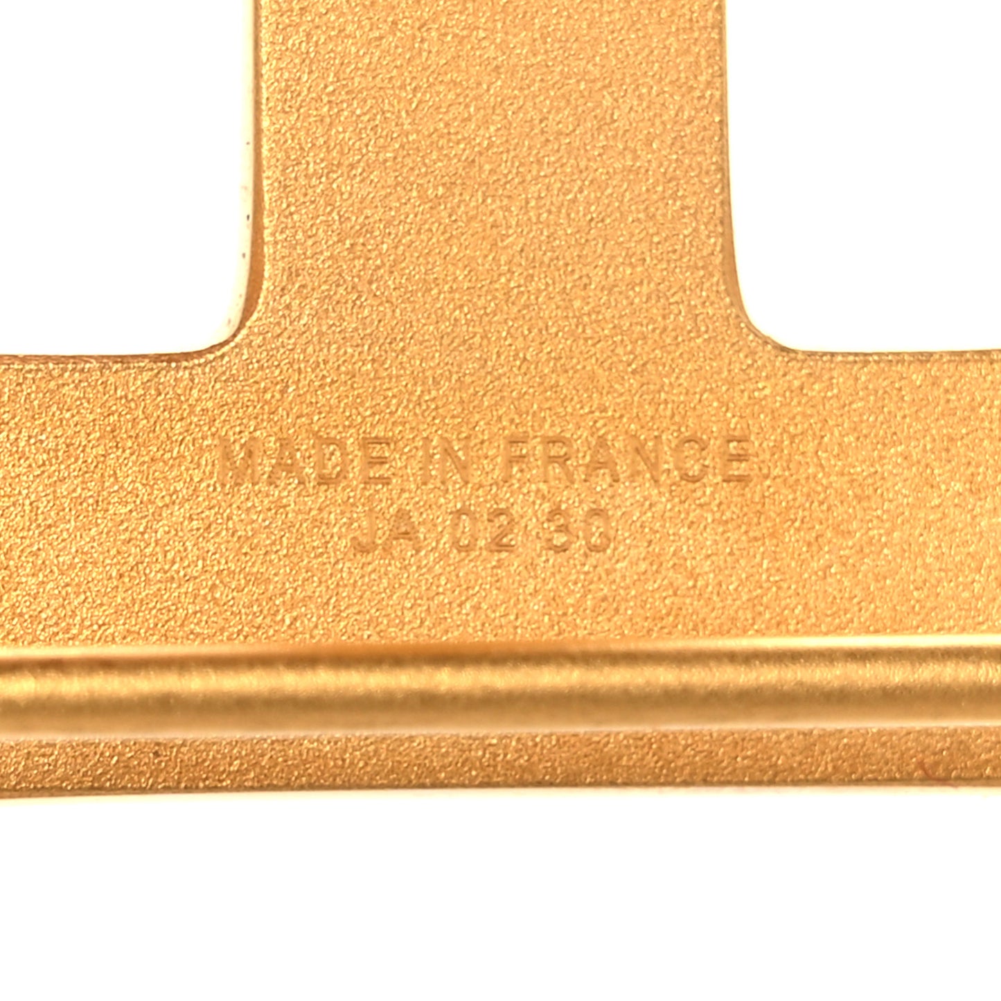 Brass Gold Plated Brushed 32mm H Belt Buckle Gold