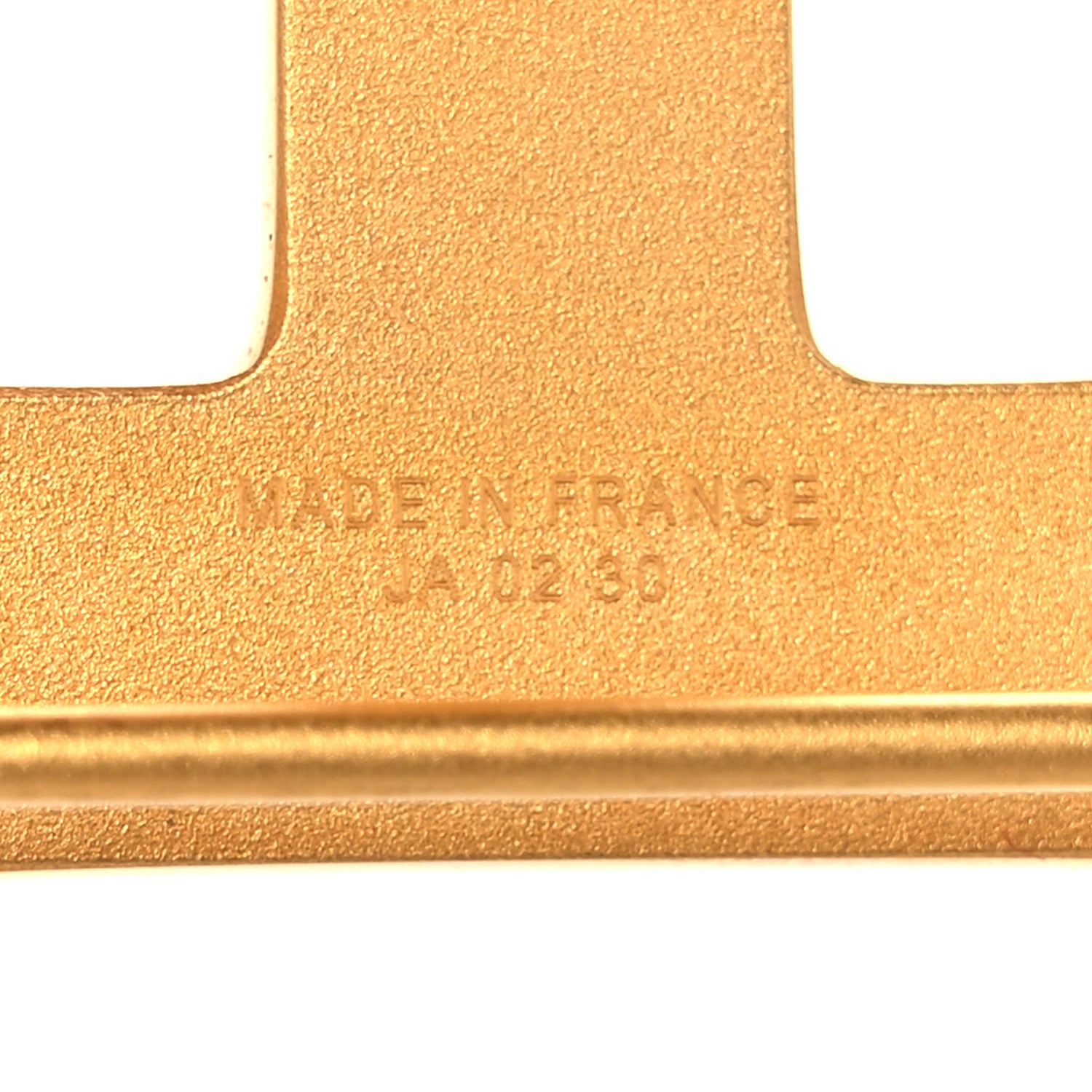 Hermes Brass Gold Plated Brushed 32mm H Belt Buckle Gold 3 of 3