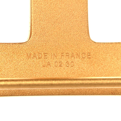 Hermes Brass Gold Plated Brushed 32mm H Belt Buckle Gold 3 of 3