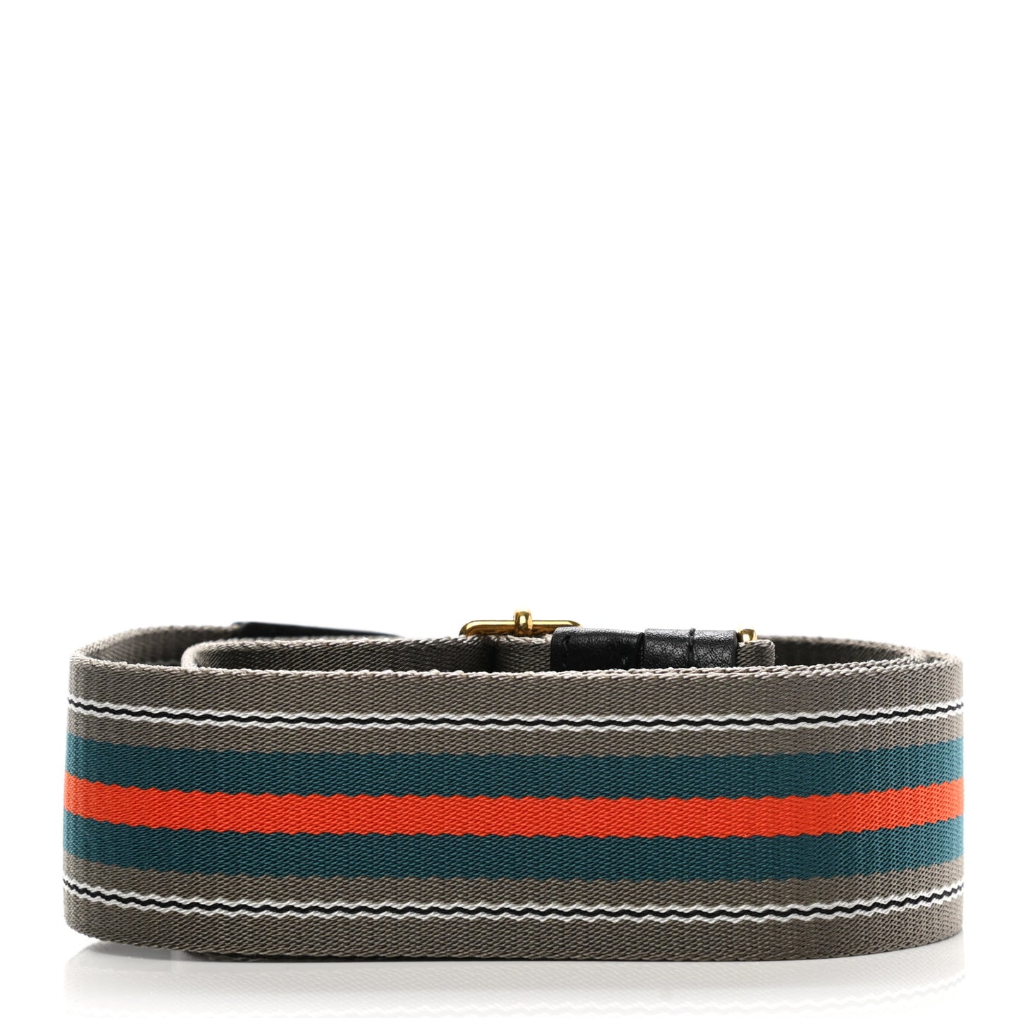 Vitello Daino Striped Fabric Shoulder Strap