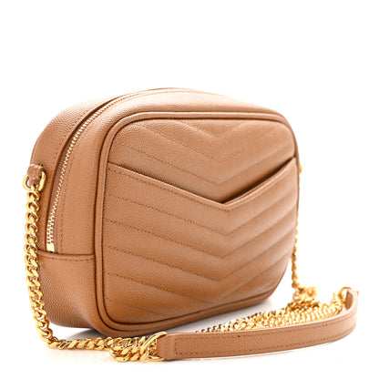 Saint Laurent Grain De Poudre Matelasse Monogram Mini Lou Camera Bag Dark Natural 3 of 11