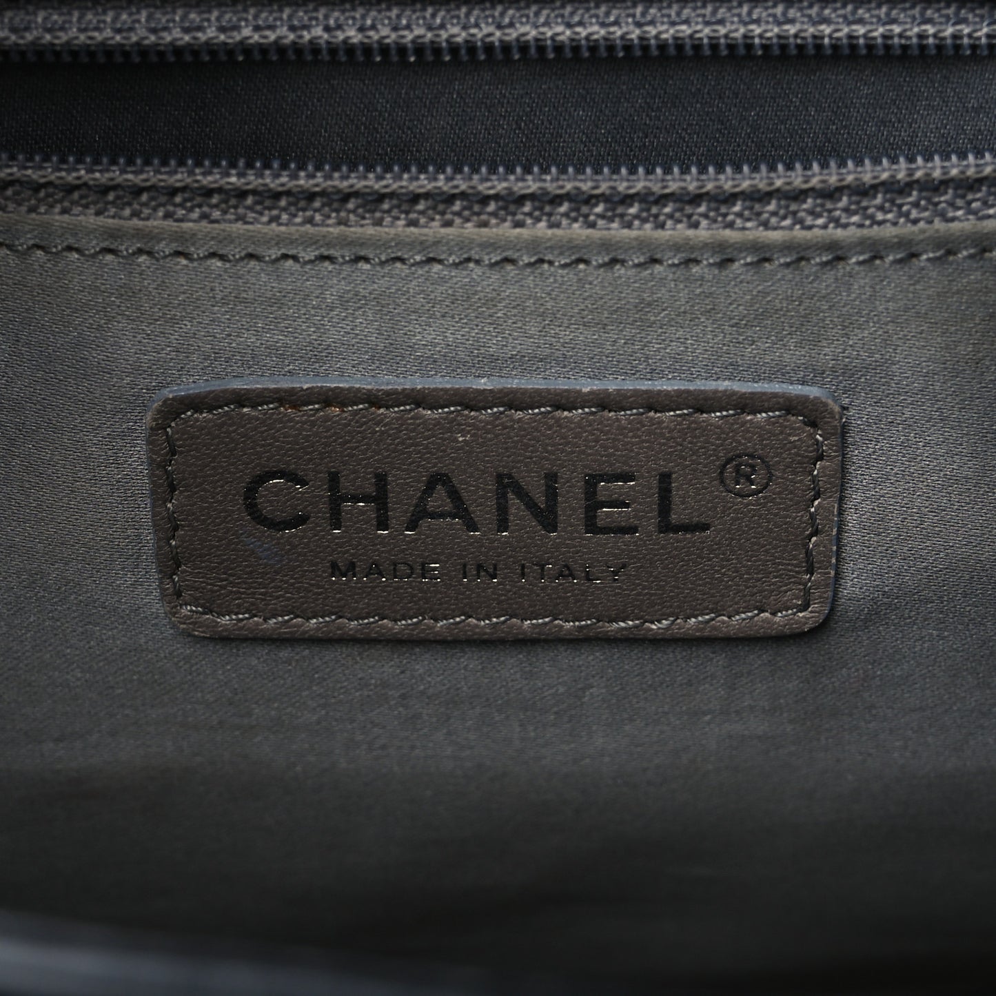 Calfskin Modern Chain Rhodoid Flap Black