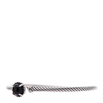 David Yurman Sterling Silver Onyx 3mm Chatelaine Bracelet 3 of 5