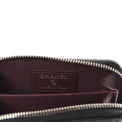 Chanel Caviar Quilted Zip Card Holder Black 6 of 8