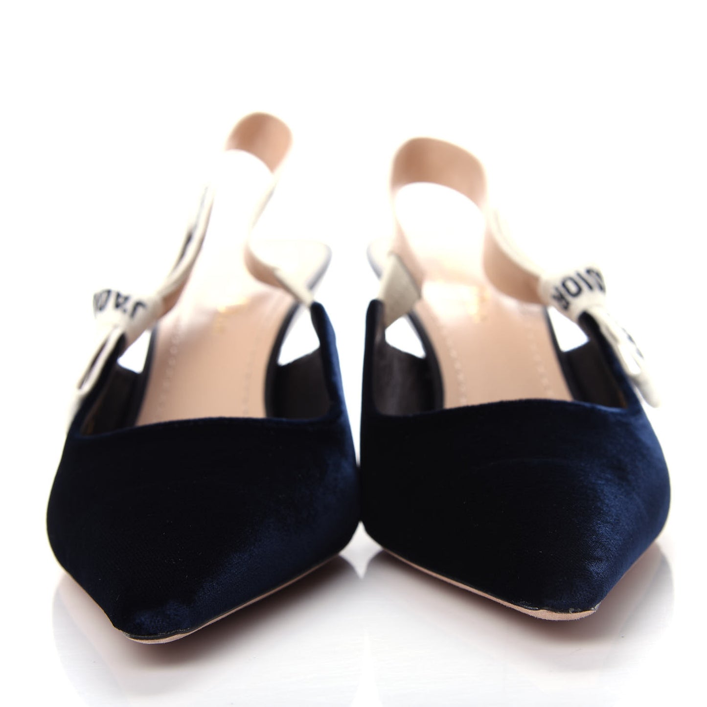 Velvet Ribbon J'Adoir Slingback 65mm Pumps 38 Deep Blue