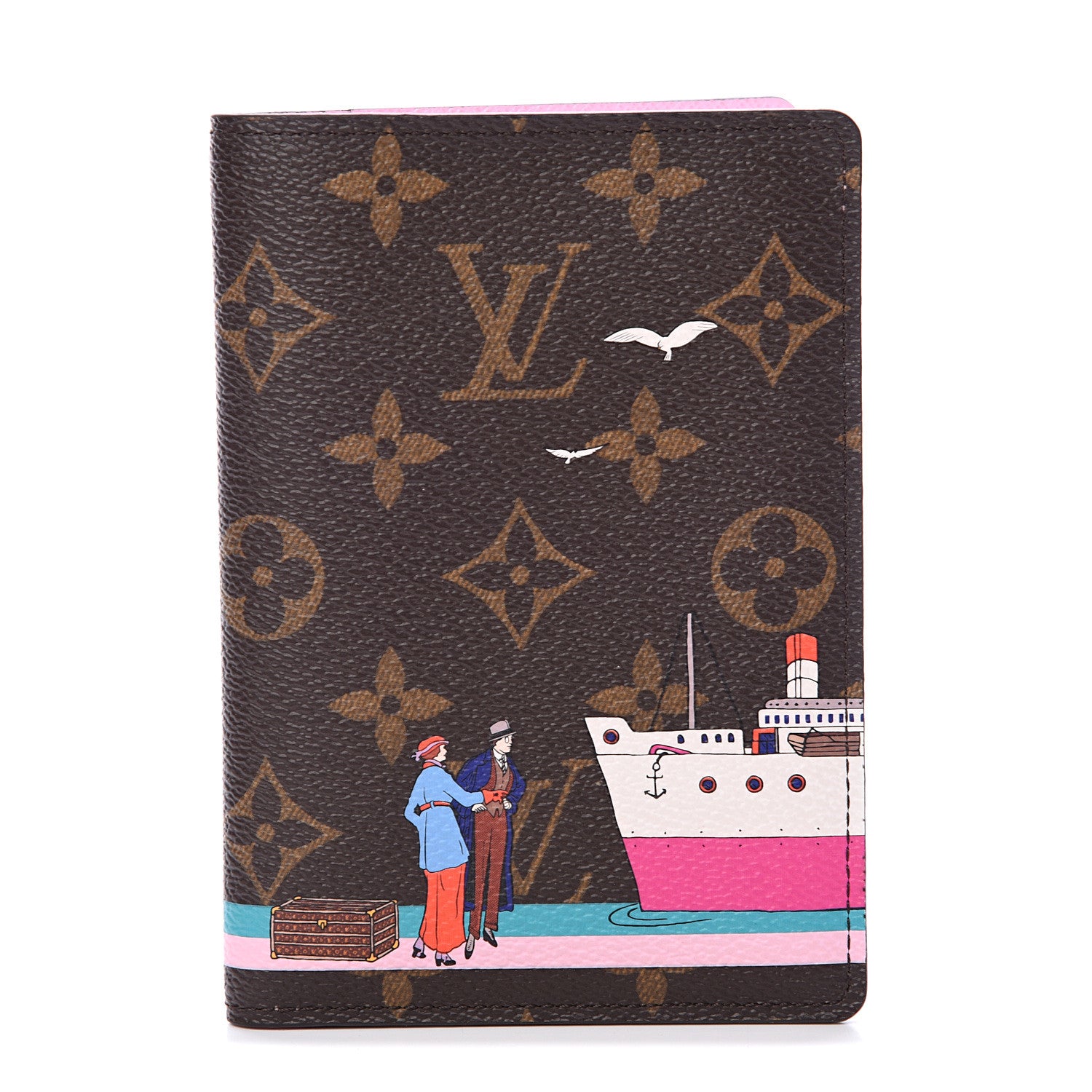 Louis Vuitton Monogram 2016 Christmas Animation Passport Cover Rose Ballerine 1 of 8