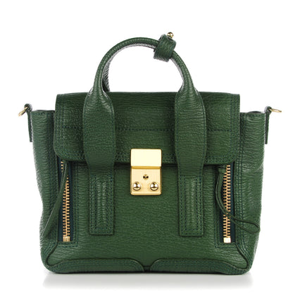 3.1 Phillip Lim 3.1 Textured Calfskin Mini Pashli Satchel Jade 1 of 8