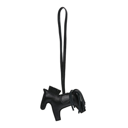 Hermes Milo Lambskin Grigri Rodeo Horse Bag Charm PM So Black 1 of 4