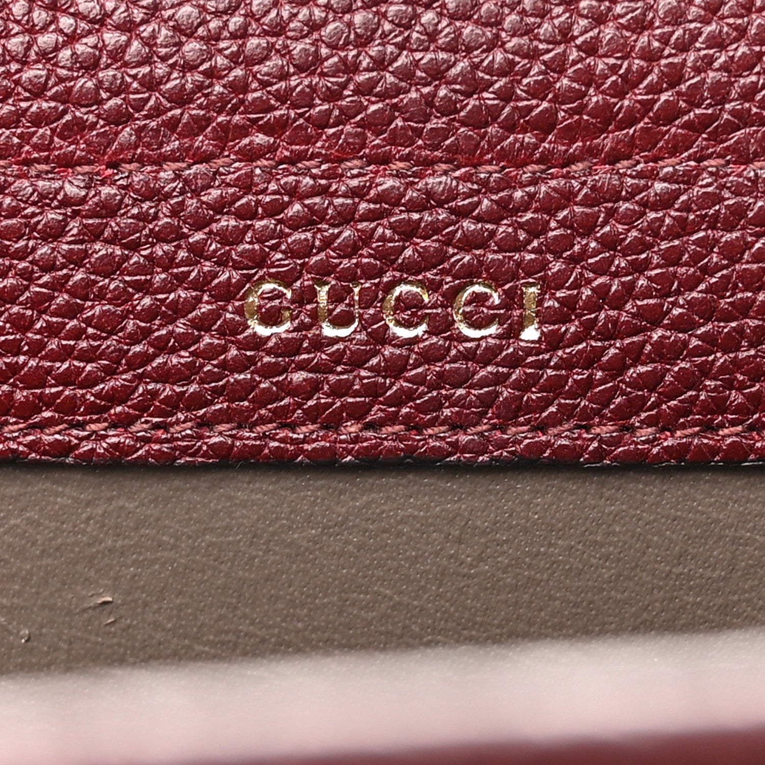 Gucci Grainy Calfskin Medium Zumi Top Handle Bag Vintage Bordeaux 6 of 11