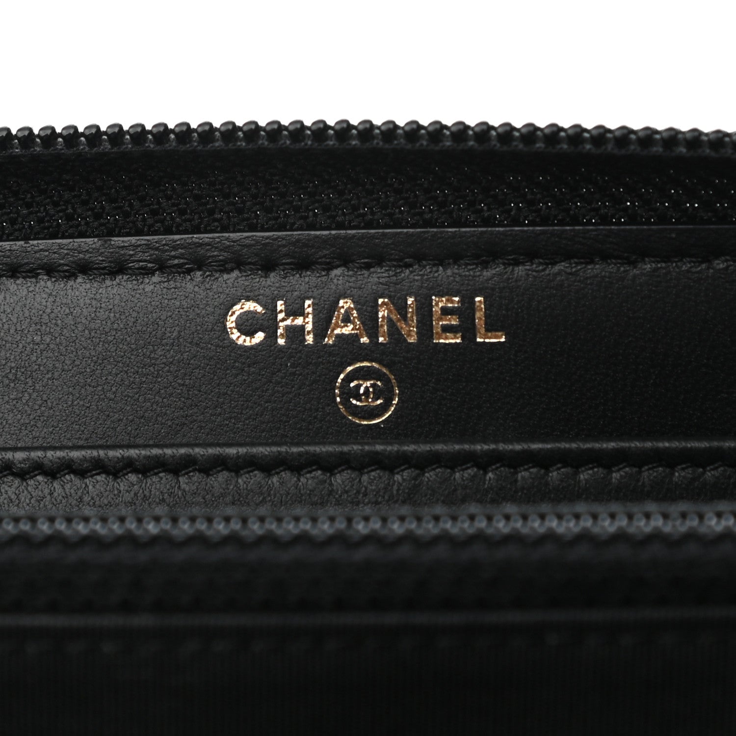 Chanel Lambskin Quilted Boy Zip Around Wallet Black 6 of 8
