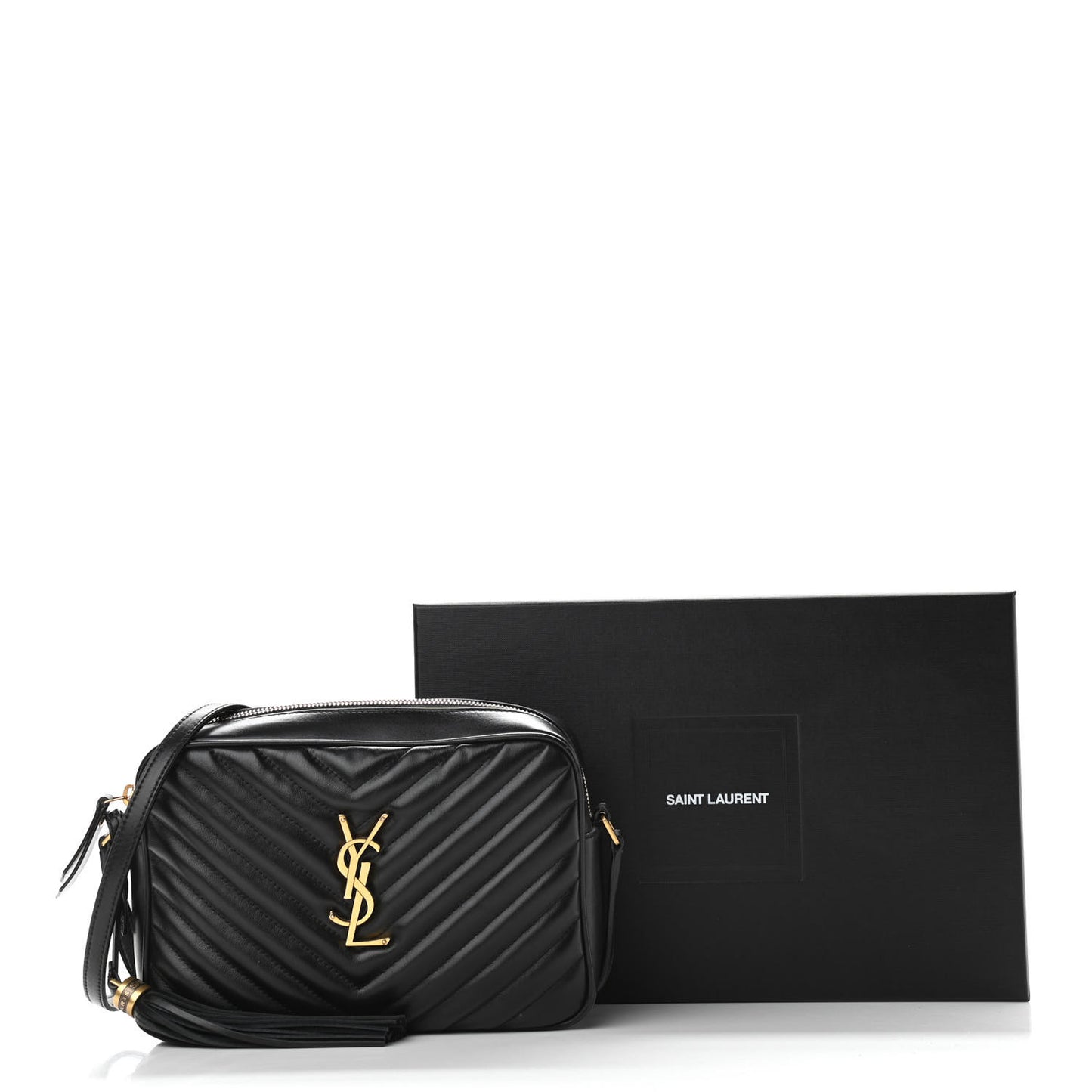 Calfskin Matelasse Monogram Lou Camera Bag Black