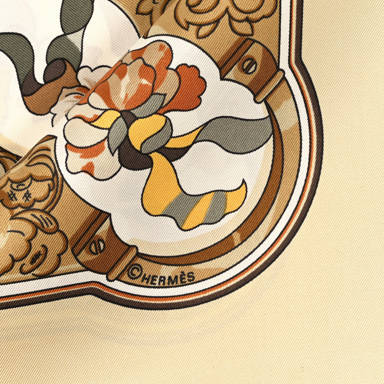 Hermes Silk Copeaux Scarf 90 4 of 5