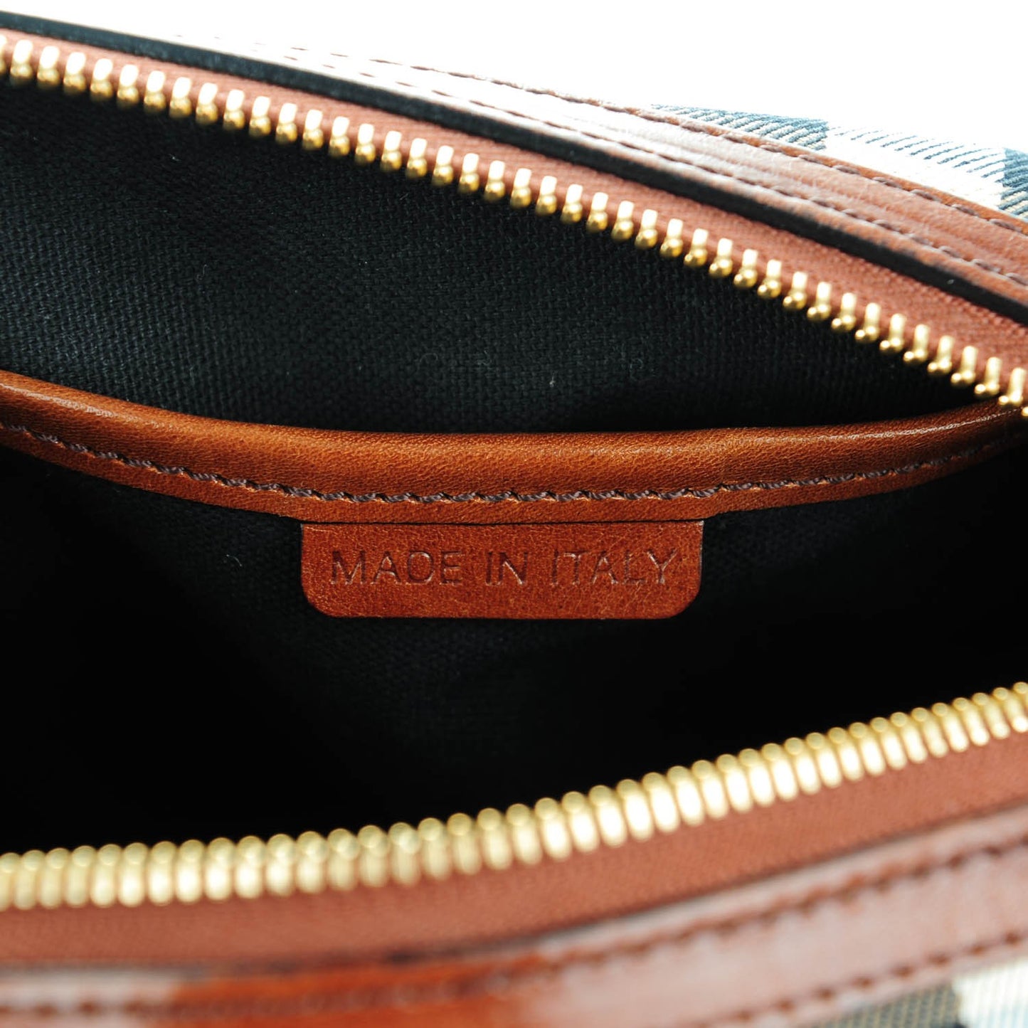 House Check Bridle Calfskin Medium Alchester Bowling Bag Dark Tan