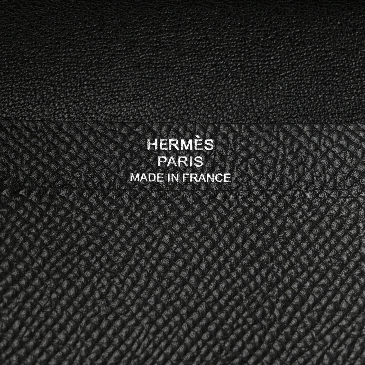 Hermes Epsom Monochrome Bearn Card Holder Wallet Black 6 of 8