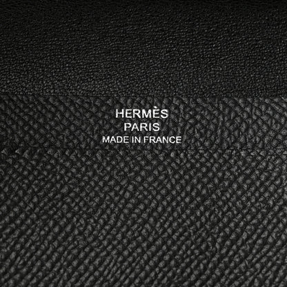 Hermes Epsom Monochrome Bearn Card Holder Wallet Black 6 of 8