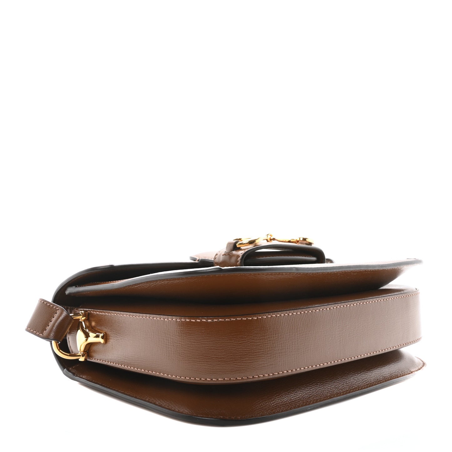 GG Supreme Monogram Horsebit 1955 Shoulder Bag Beige Brown Sugar
