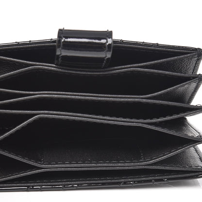 Christian Dior Patent Cannage Lady Dior 5-Gusset Card Holder Black 5 of 7
