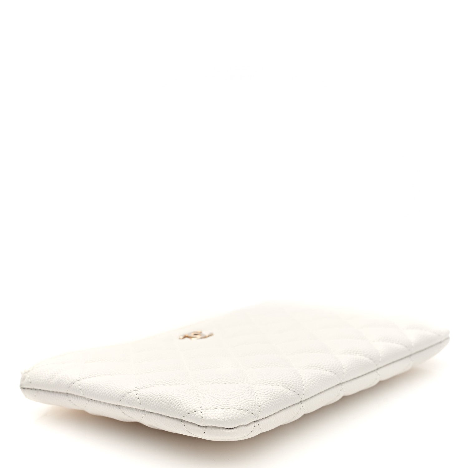 Chanel Caviar Quilted Cosmetic Case White 4 of 7
