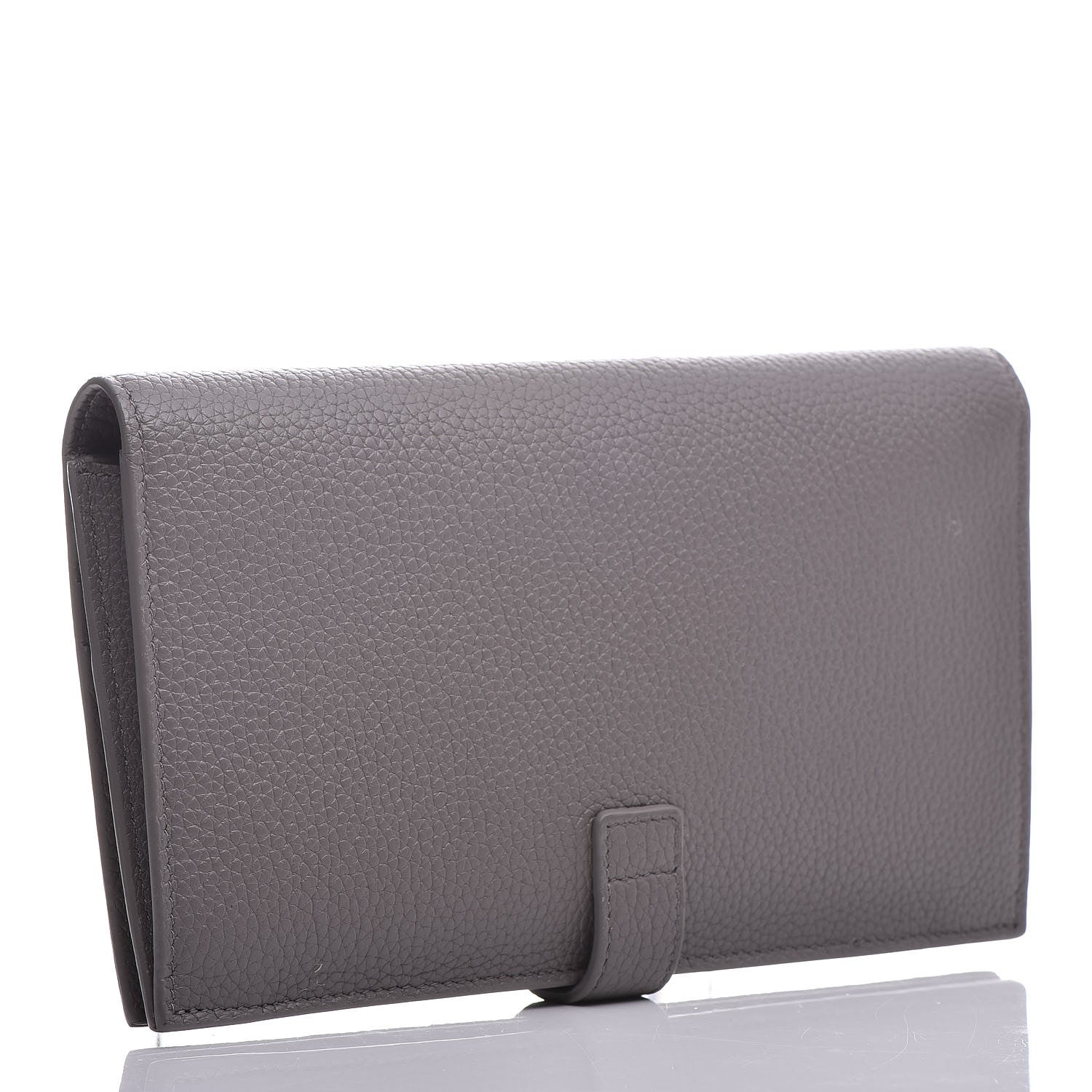 Saint Laurent Grained Calfskin Sac De Jour Souple Thin Wallet Fog 4 of 14