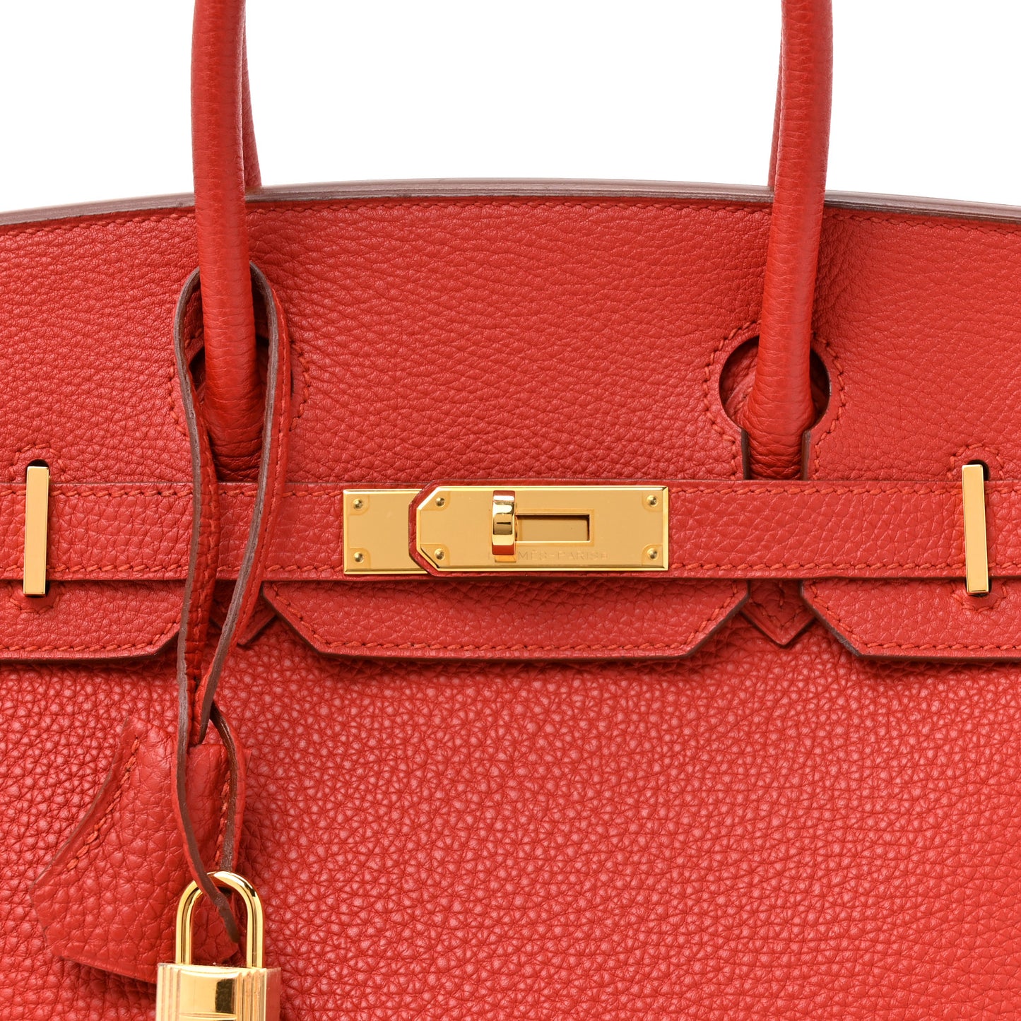Togo Horseshoe Birkin 30 Rouge Pivoine Rose Lipstick