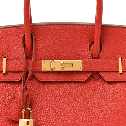 Hermes Togo Horseshoe Birkin 30 Rouge Pivoine Rose Lipstick 7 of 9
