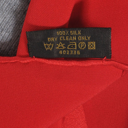 Louis Vuitton Silk Monogram Monaco Scarf Red 6 of 7