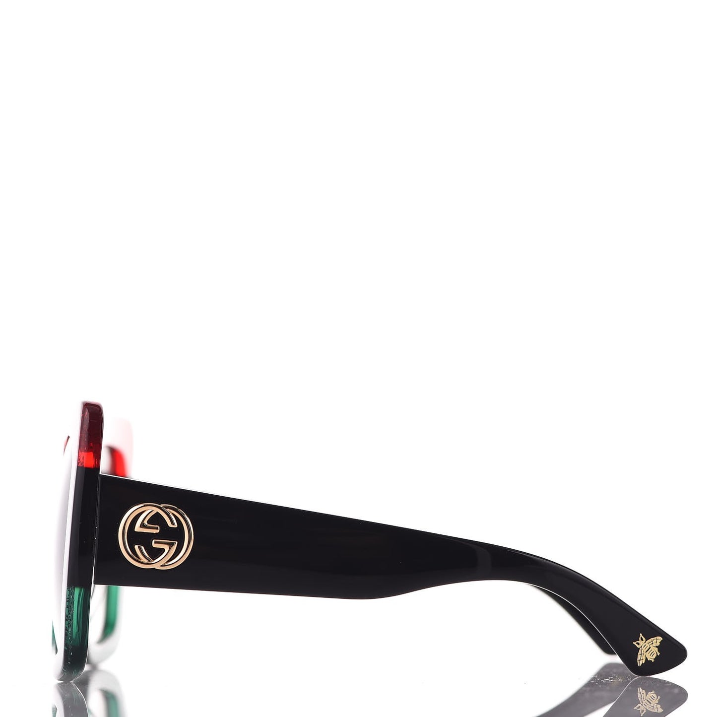 Square Frame GG0083S Sunglasses Glitter Red Black Green