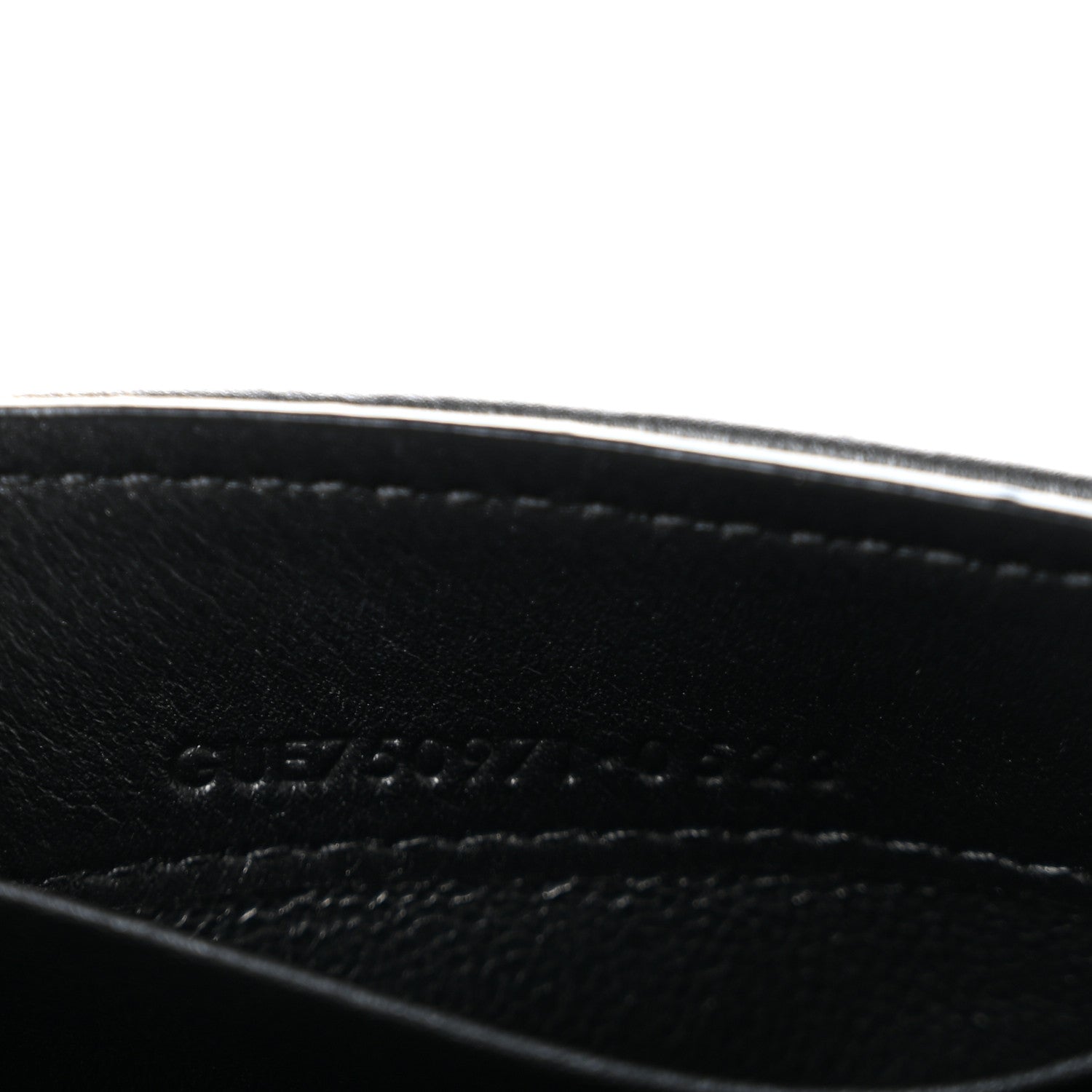 Saint Laurent Calfskin Nylon Matelasse Chevron Small Monogram Envelope Wallet Black 7 of 7
