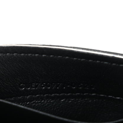 Saint Laurent Calfskin Nylon Matelasse Chevron Small Monogram Envelope Wallet Black 7 of 7