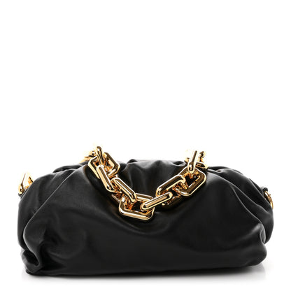 Bottega Veneta Calfskin The Pouch Chain Black 1 of 9