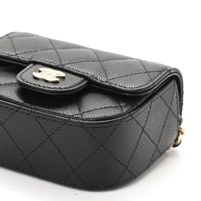 Chanel Caviar Quilted Flap Card Holder On Chain Black 11 of 11
