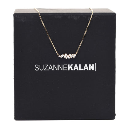 Suzanne Kalan 18K Yellow Gold Diamond Mini Classic Frenzy Bar Pendant Necklace 5 of 5