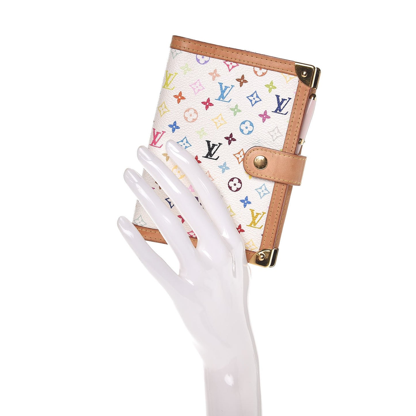 Monogram Multicolor Small Ring Agenda Cover White
