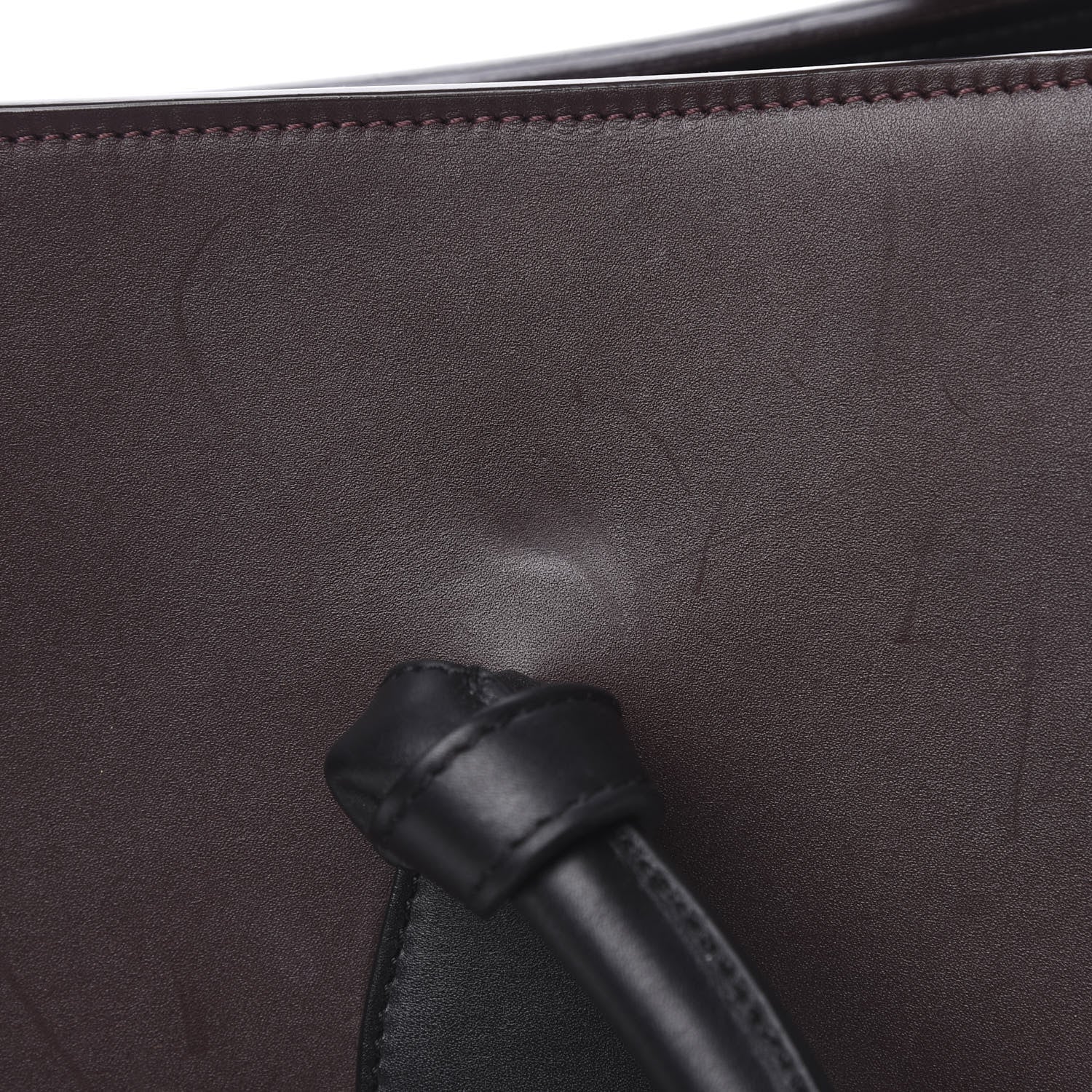 Celine Smooth Calfskin Large Bi-Color Tie Knot Tote Black Burgundy 20 of 21