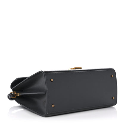 Saint Laurent Grain de Poudre Medium Classic Monogram Cassandra Top Handle Dark Smog 4 of 9