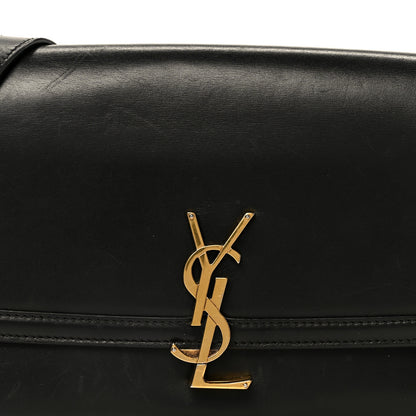 Saint Laurent Box Calfskin Monogram Medium Solferino Satchel Black 9 of 11