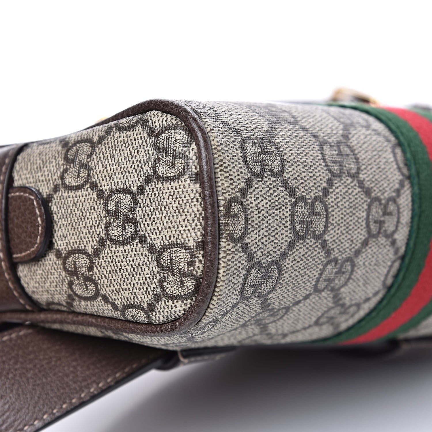 Gucci GG Supreme Monogram Web Small Ophidia Belt Bag 95 38 Dark Brown 9 of 11
