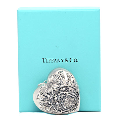 Tiffany Sterling Silver Large Ziegfeld Daisy Heart Locket Pendant 6 of 6