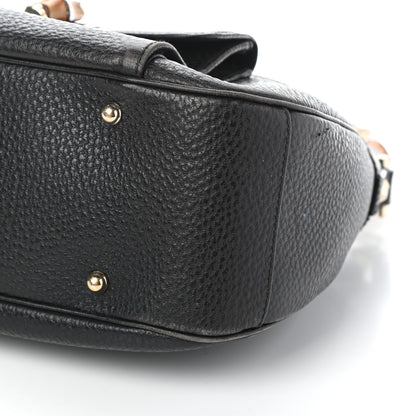 Gucci Calfskin Bamboo Top Handle Bag Black 9 of 9