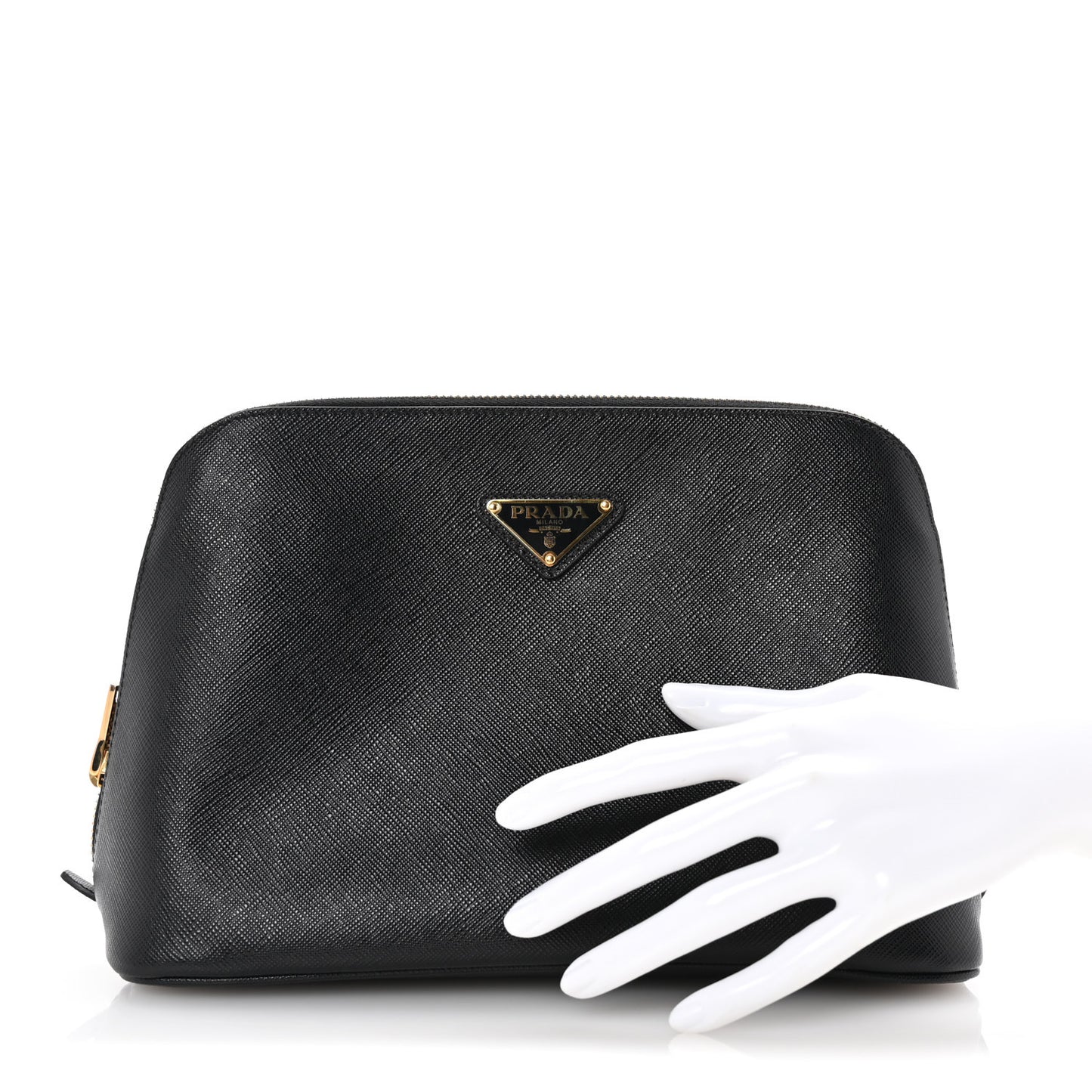 Saffiano Cosmetic Case Black