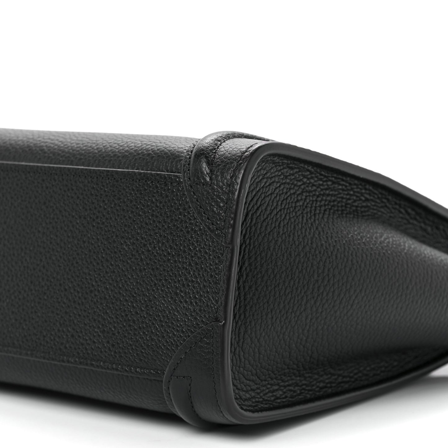 Drummed Calfskin Nano Luggage Black