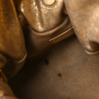 Loewe Metallic Lambskin Medium Chain Flamenco Knot Clutch Gold 11 of 11