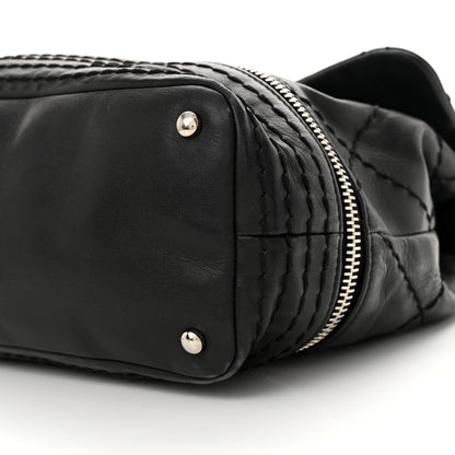 Chanel Calfskin Stitched Large Expandable Flap Bag Black 10 of 11