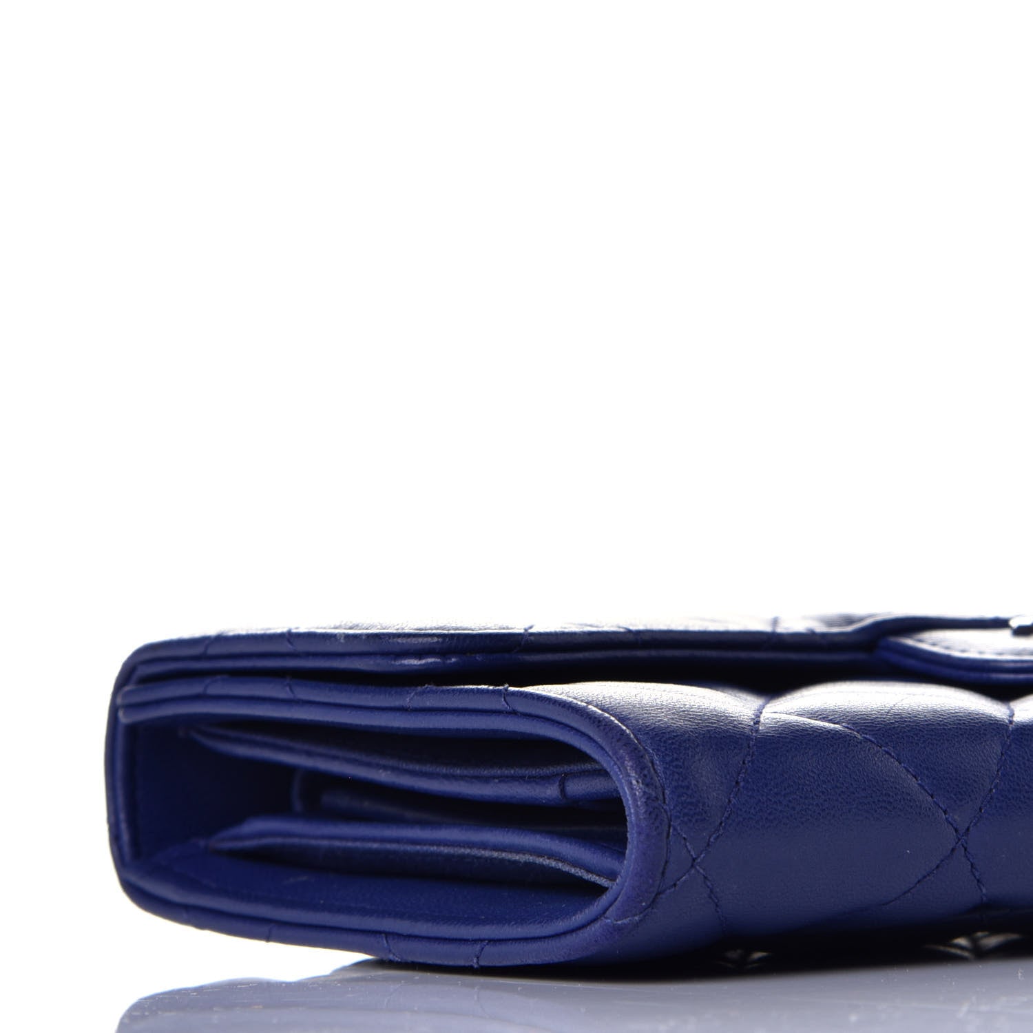 Chanel Lambskin Quilted Large Flap Wallet Navy 8 of 10