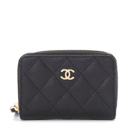 Chanel Caviar Quilted Zip Coin Purse Black 1 of 7